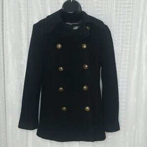 American Living Wool Blend Black Pea Coat Women's SzS